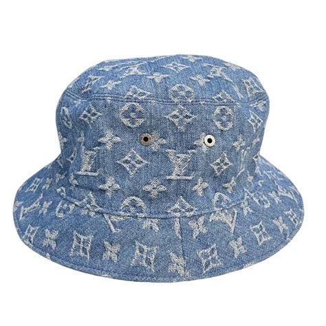 lv denim bucket hat|Denim Patchwork Explorer Reversible Bucket Hat .